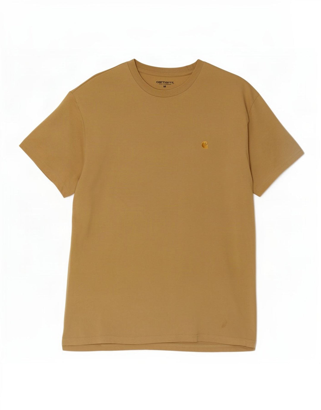T-shirt męski Carhartt, bawełniany, średnio brązowy