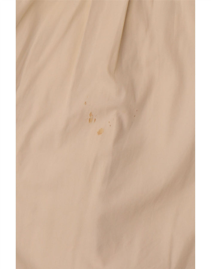 Damska koszula wojskowa BURBERRY bez rękawów, UK 14, duża, złamanej bieli, bawełniana