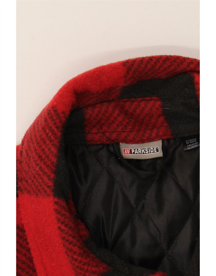 PARKSIDE Mens Lumberjack Flannel Shirt UK 38/40 Medium Red Check Polyester Vintage Parkside and Second-Hand Parkside from Messina Hembry 