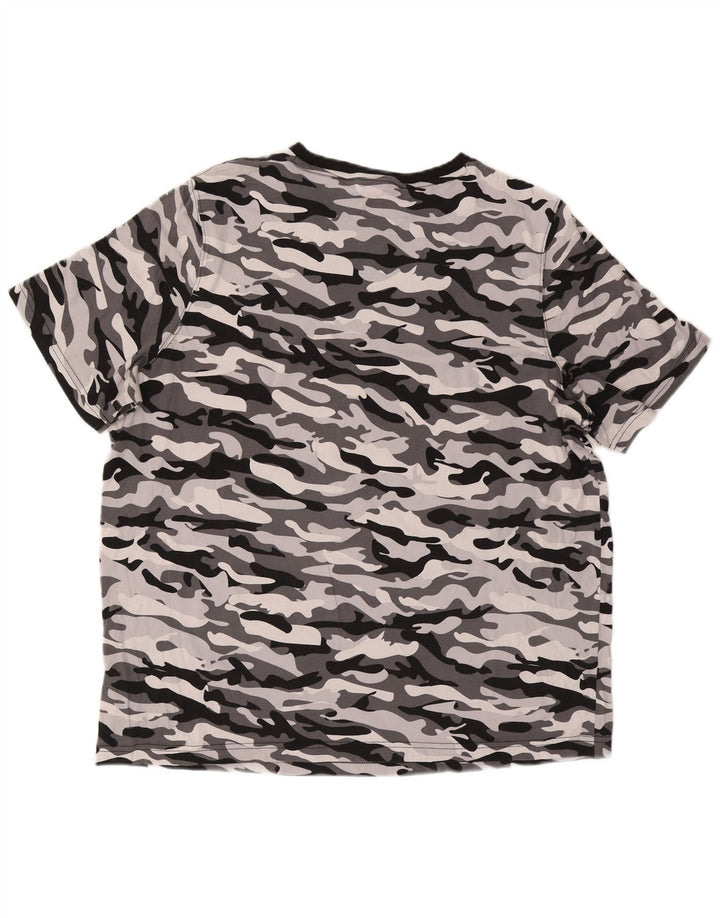 T-shirt męski PUMA Top 2XL Szara bawełna w kamuflażu