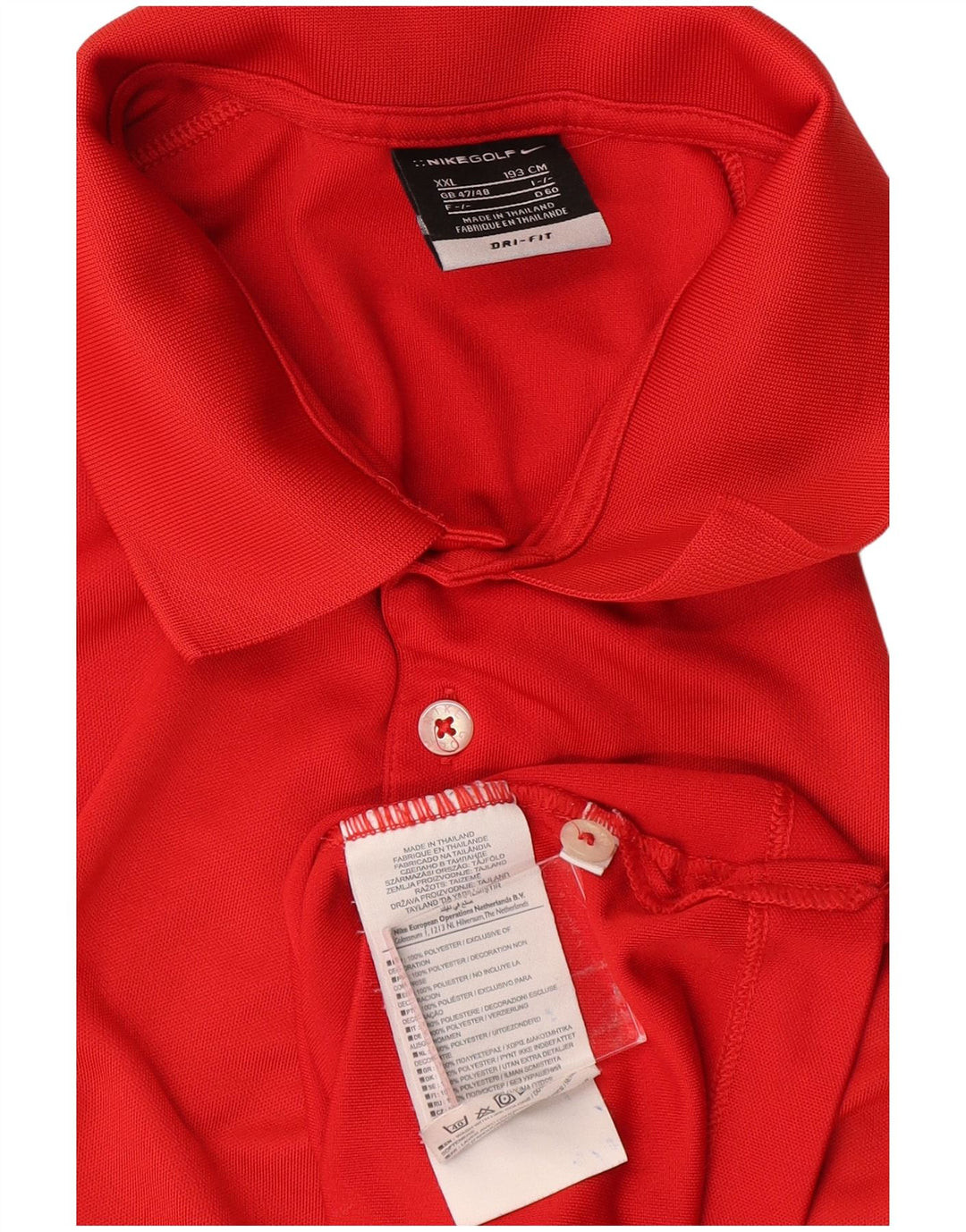 Męska koszulka polo NIKE Dri Fit UK 47/48 2XL Czerwony poliester