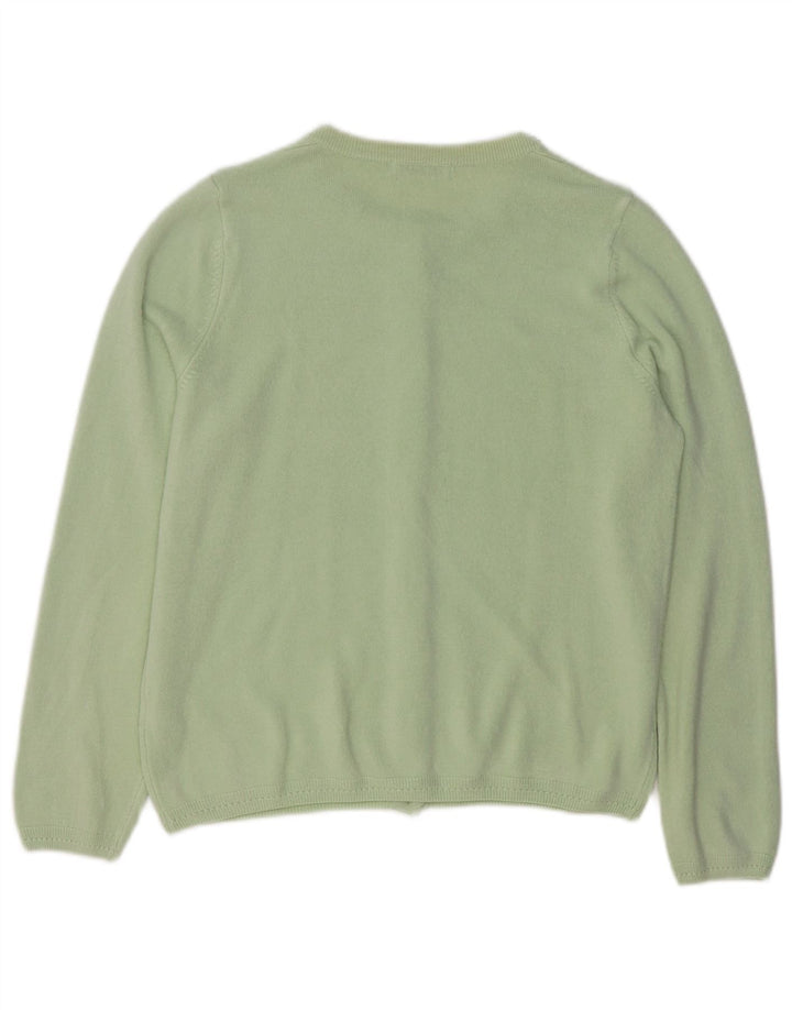 Klasyczny sweter damski MARKS & SPENCER UK 12, średni zielony akryl