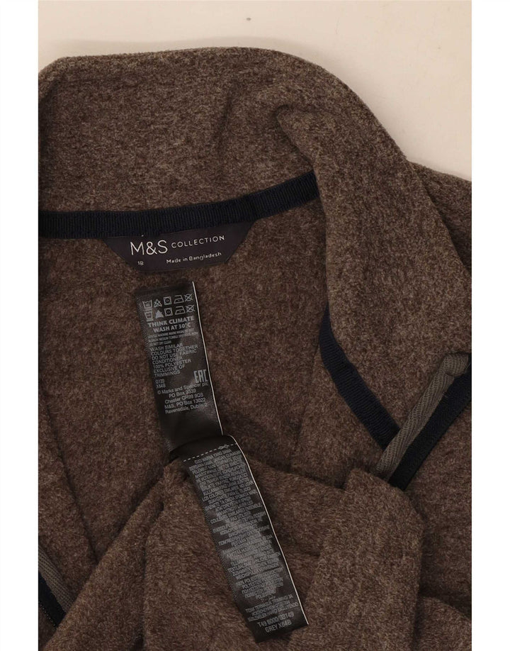 Damska kurtka polarowa Marks & Spencer UK 18 XL, brązowa, poliester