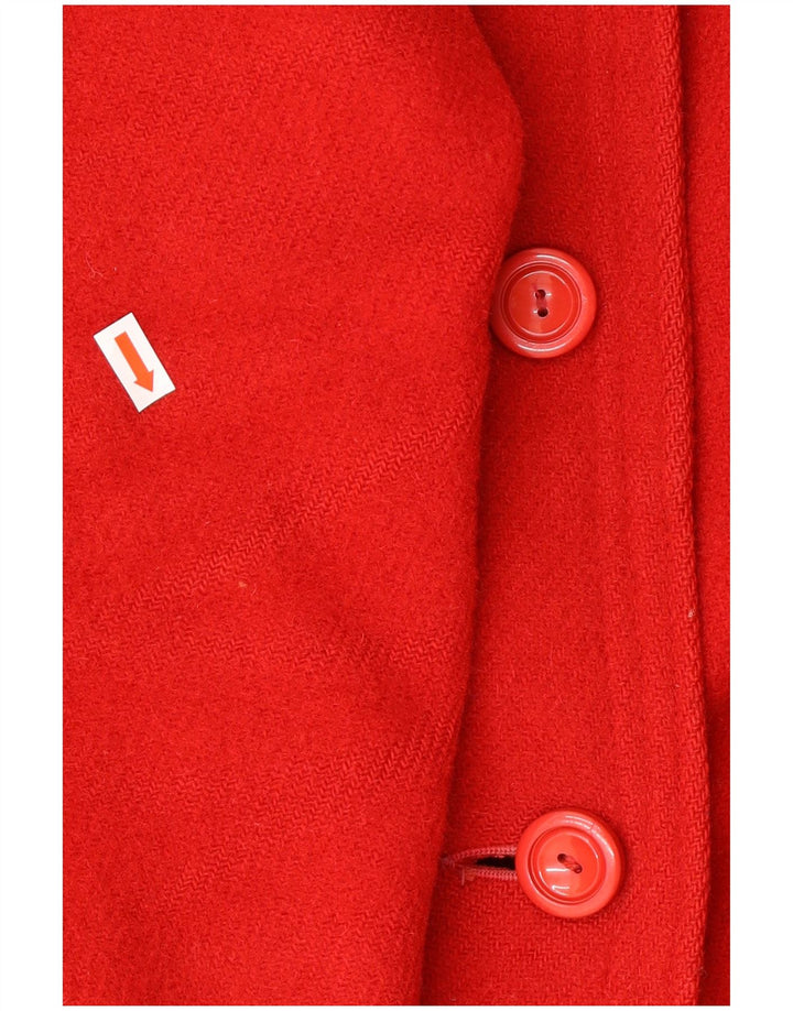 VINTAGE Womens Overcoat UK 16 Large Red