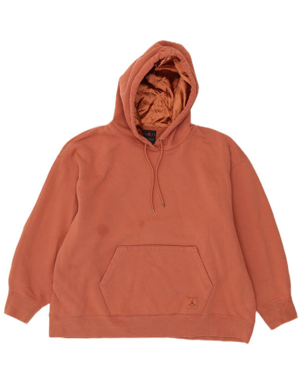 Damski sweter oversize z kapturem Jordan UK 10, mały, pomarańczowy, bawełniany