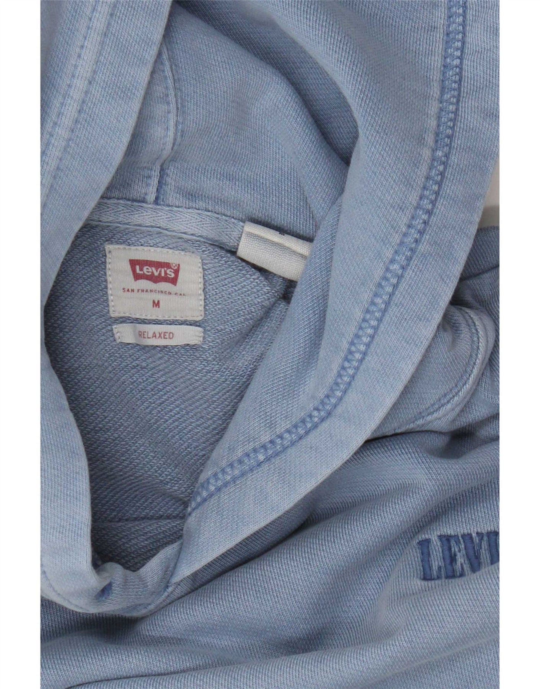 Męski sweter z kapturem Levi's o swobodnym kroju, średni niebieski