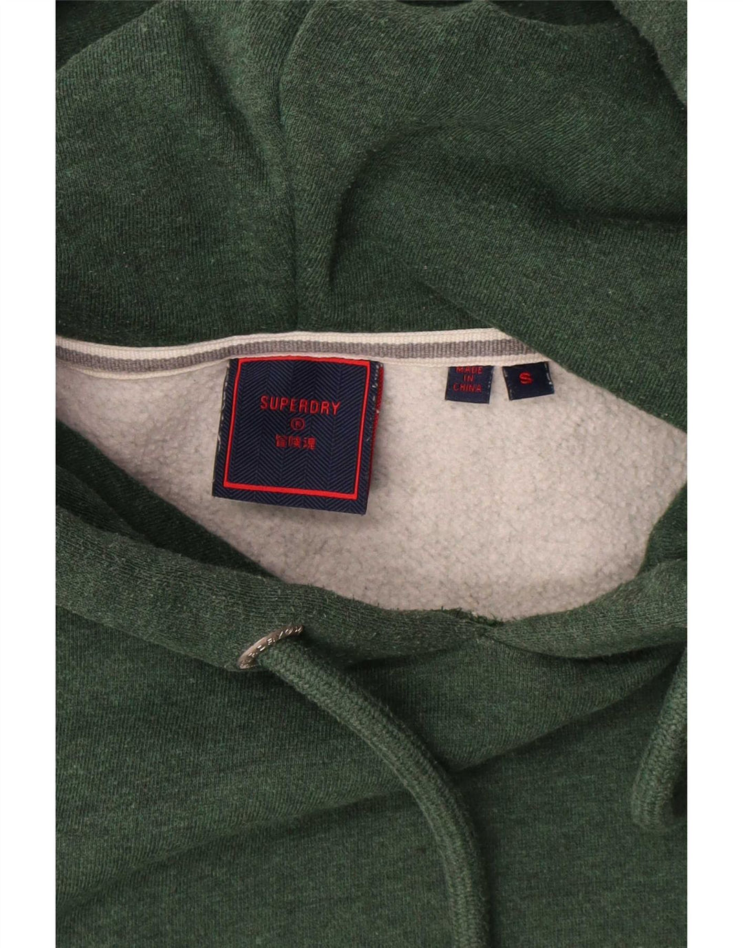 Męski sweter z kapturem Superdry, mały, zielony, bawełniany