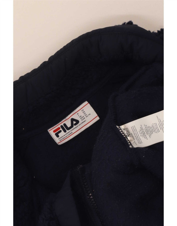 Męska kurtka polarowa Fila UK 42 XL, granatowa, poliestrowa