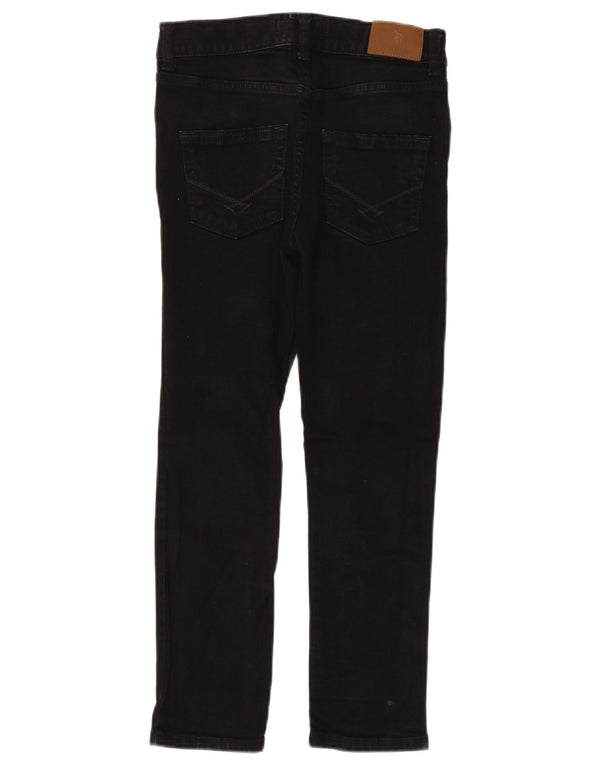 US Polo Assn. Chłopięce obcisłe dżinsy 10-11 lat W26 L23 Czarna bawełna