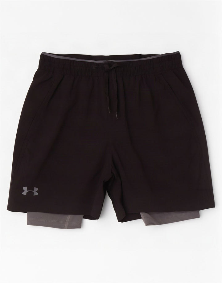 Męskie spodenki sportowe Under Armour Heat Gear, duże, czarne, poliestrowe