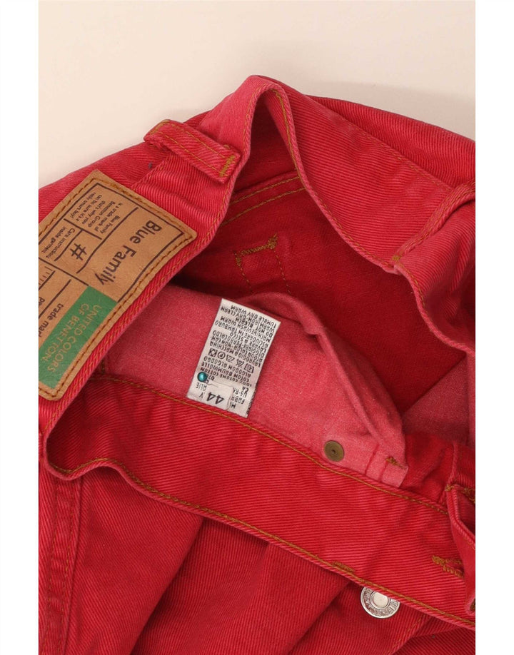 Spódnica damska Benetton Mini Denim IT 44 Medium W26 Czerwona bawełna