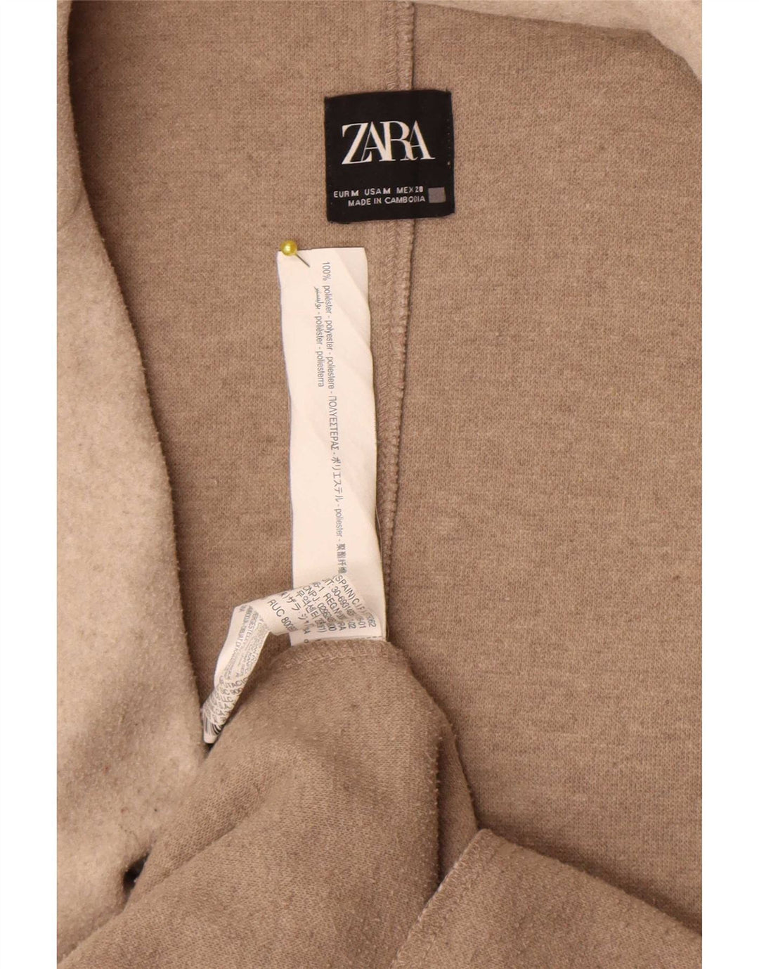 Płaszcz damski Zara UK 12, średni beż, poliester