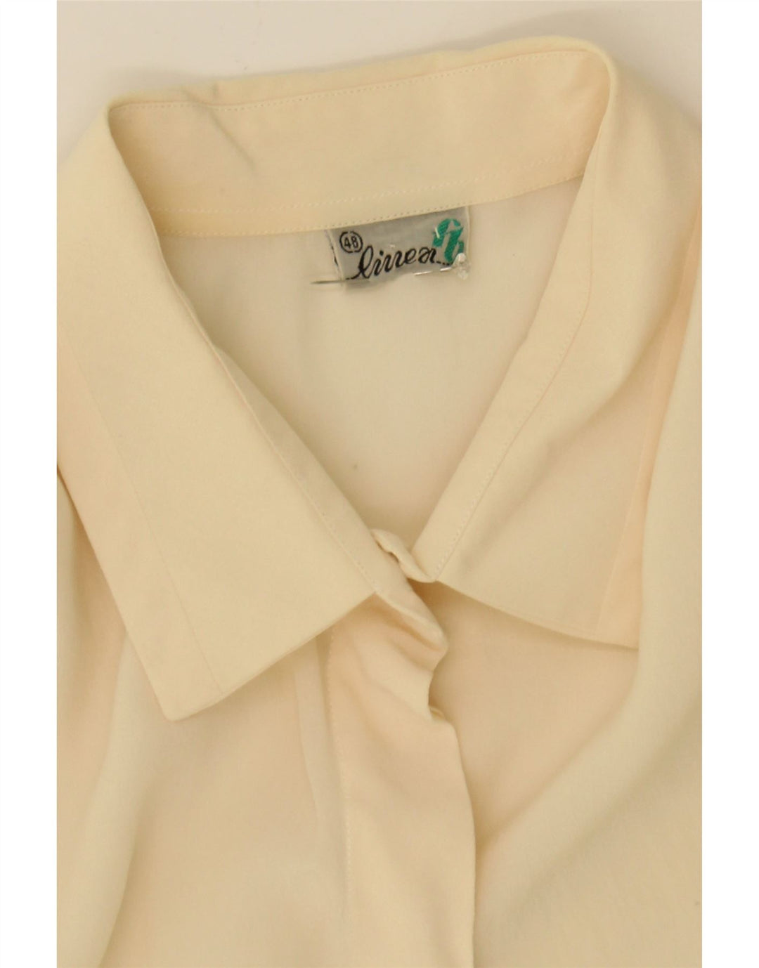 VINTAGE Womens Shirt Blouse IT 48 XL Beige Vintage Vintage and Second-Hand Vintage from Messina Hembry 