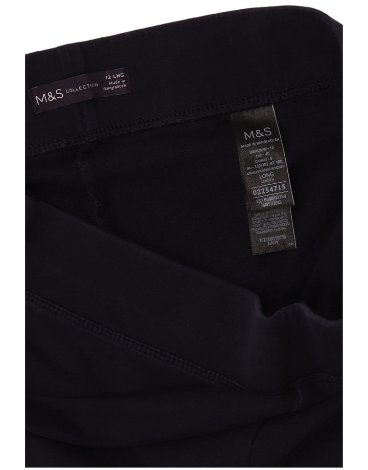 Damskie spodnie dresowe Marks & Spencer UK 12, średnie, granatowe, bawełniane