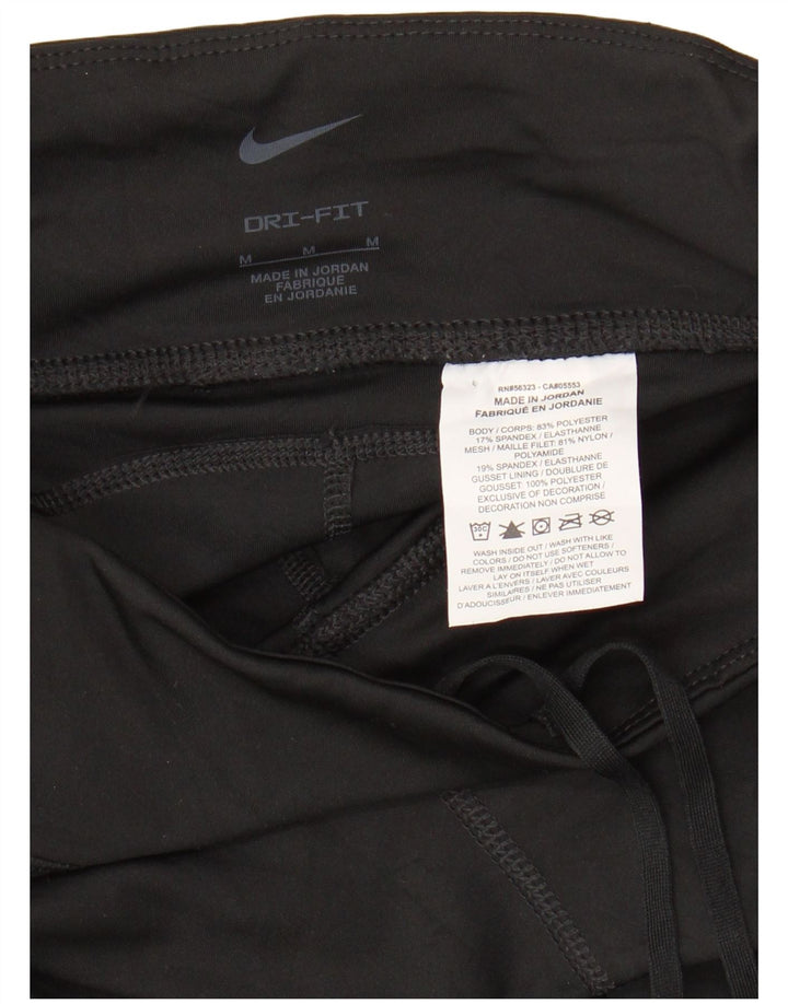 Damskie legginsy NIKE Dri Fit UK 12, średni czarny poliester