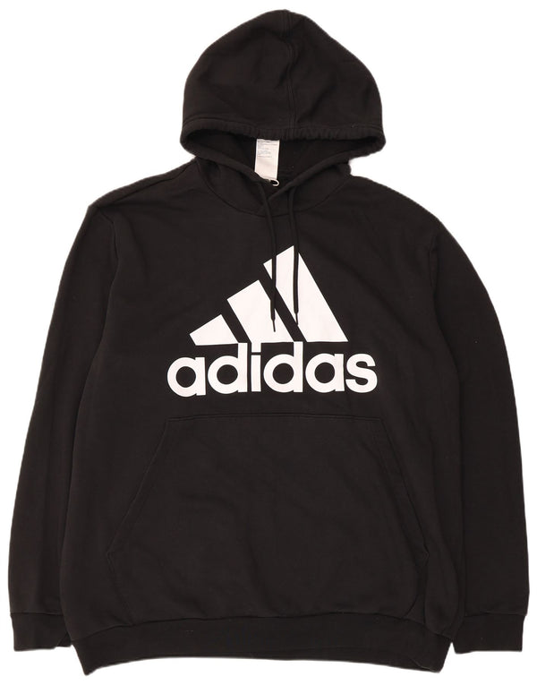 Męska bluza z kapturem Adidas Graphic 2XL Czarna bawełna