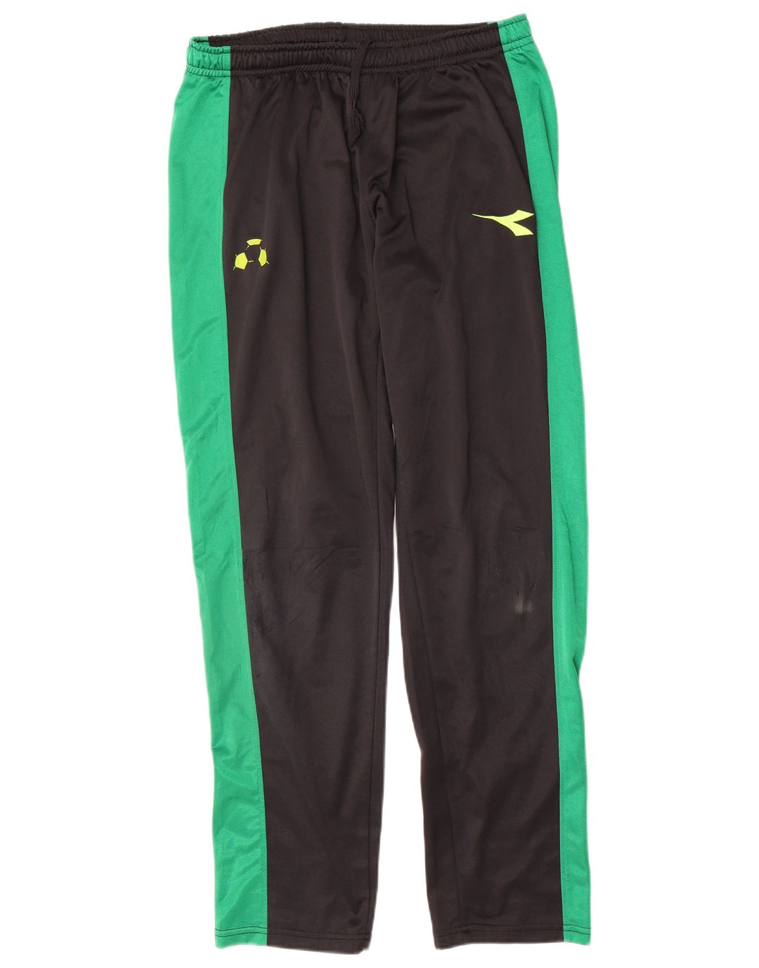 Męskie spodnie dresowe DIADORA, duży, czarny poliester z blokami kolorów