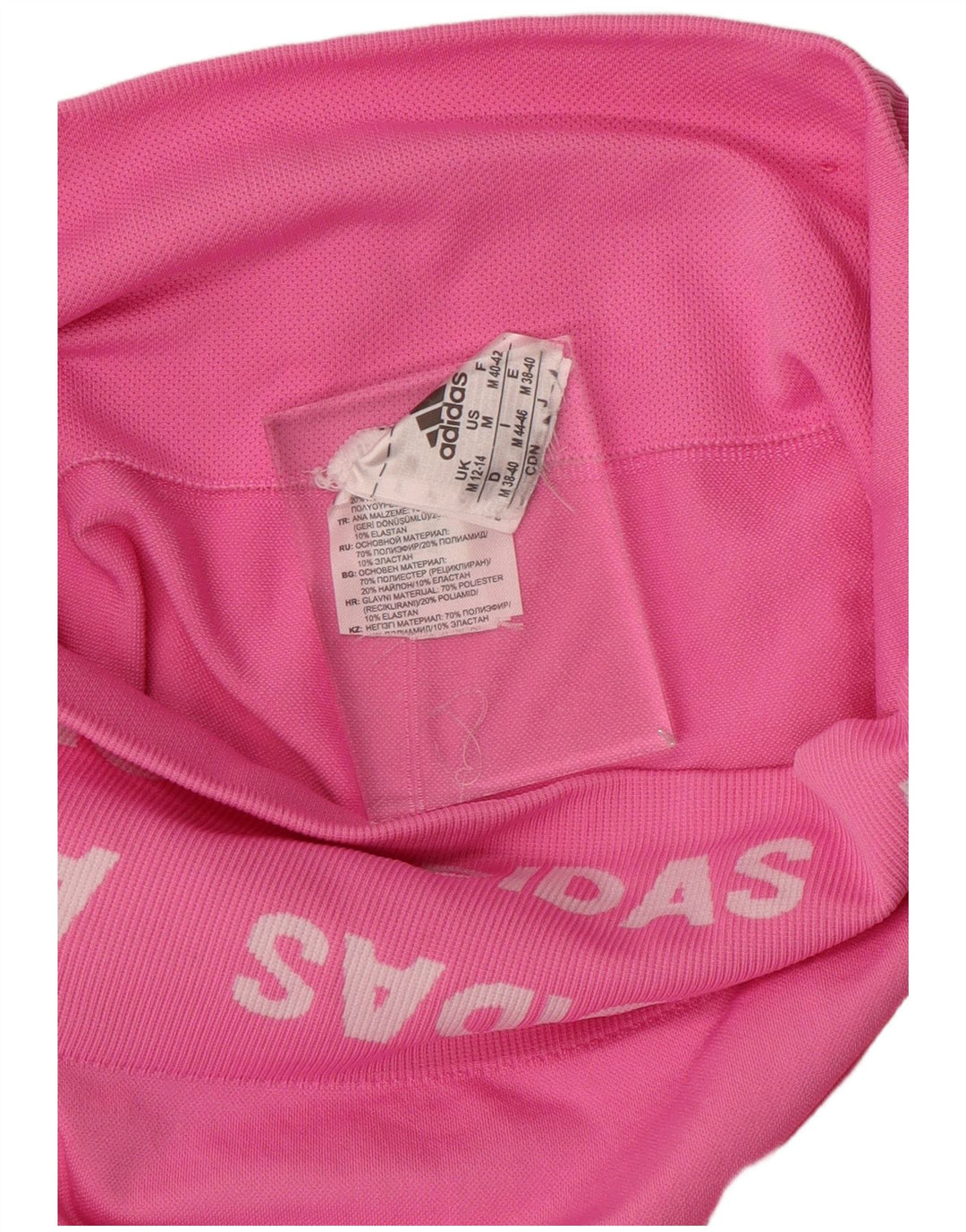Damskie legginsy ADIDAS z grafiką UK 12/14, średni różowy poliester