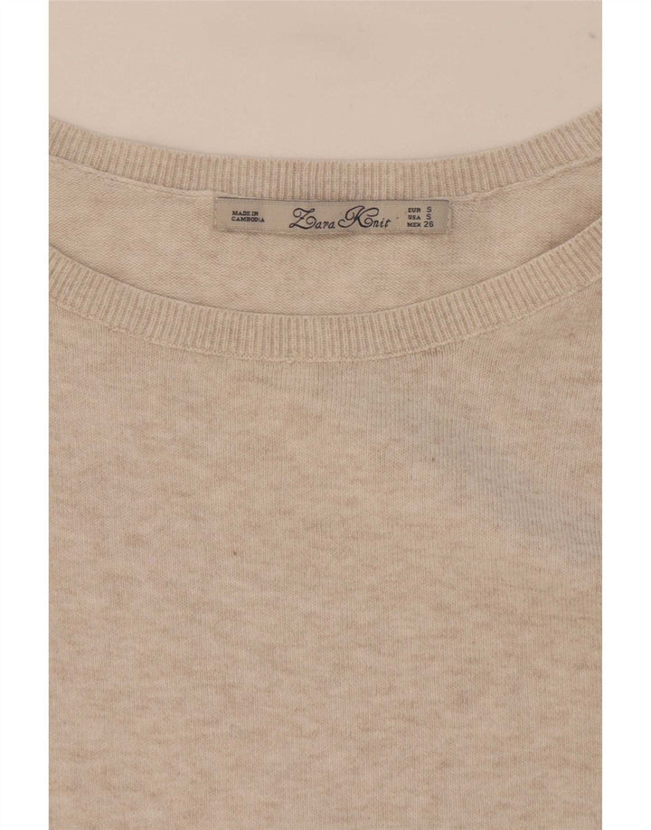 Damska bluzka oversize Zara Top UK 10 Small Beige