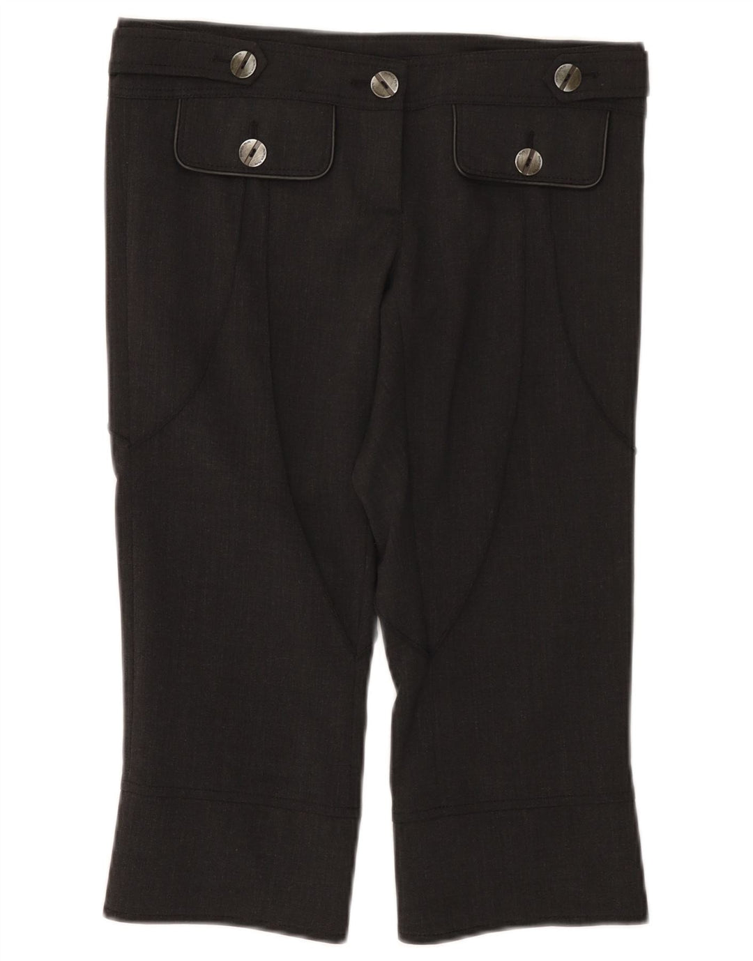 Damskie spodnie Capri Patrizia Pepe IT 42 Medium W30 L19 Szara wełna