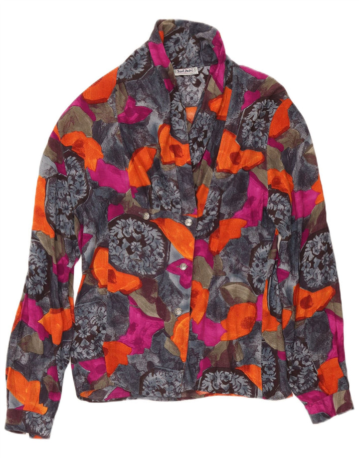 Damska bluzka koszulowa Saint Andrews UK 14 Średnia wielokolorowa wiskoza w kwiaty