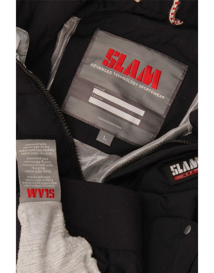 Męska kurtka bomberka Slam UK 40 Large Black Nylon