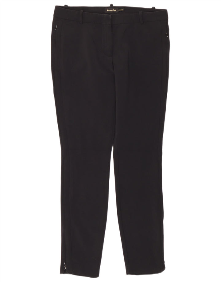 Damskie spodnie obcisłe Massimo Dutti W30 L28 Czarny poliamid