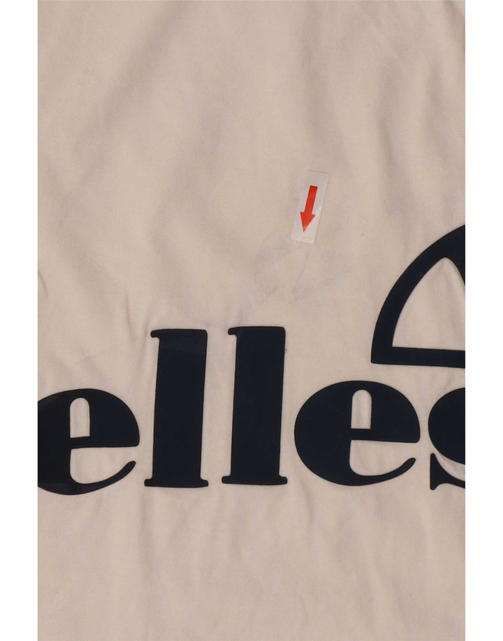 Męska kamizelka z grafiką Ellesse, duża, biała, bawełniana