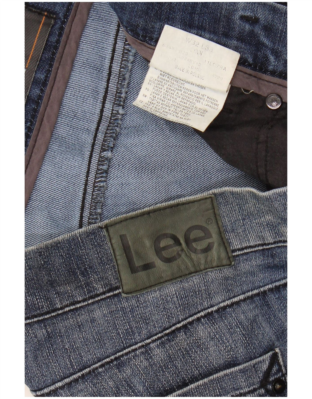 LEE Womens Lynn Straight Jeans W32 L33  Blue Cotton