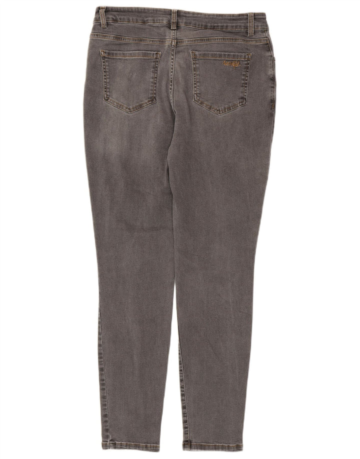 WEIRD FISH Womens Slim Jeans UK 12 Medium W34 L29 Grey Cotton