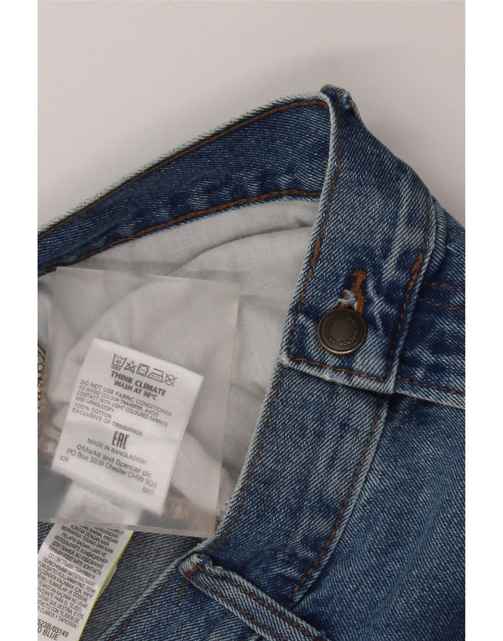 Marks & Spencer Męskie proste dżinsy W36 L29 Niebieskie bawełniane