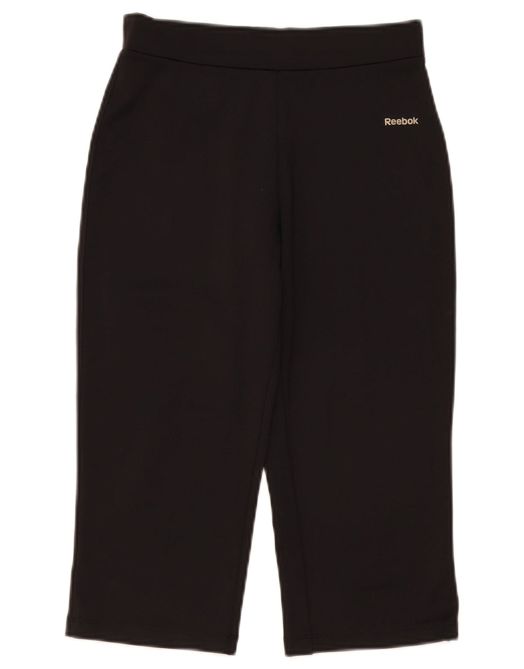 Damskie spodnie dresowe Reebok Capri, małe W26 L18, czarne, poliestrowe