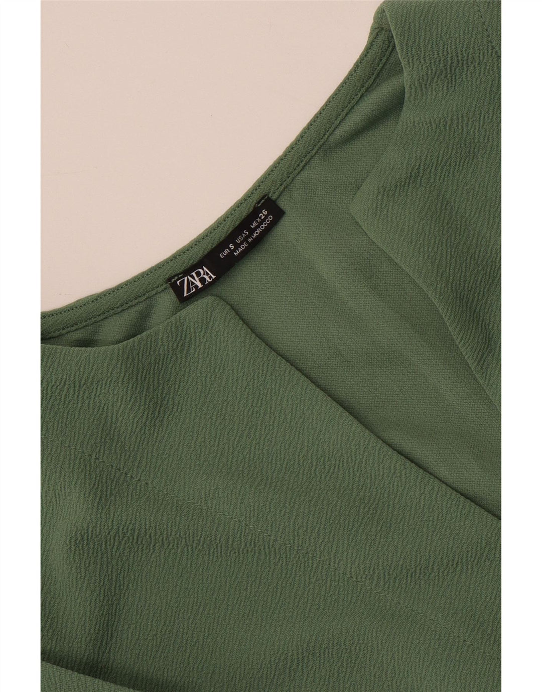 Damska sukienka oversize z rękawem 3/4 Zara UK 10 Small Green