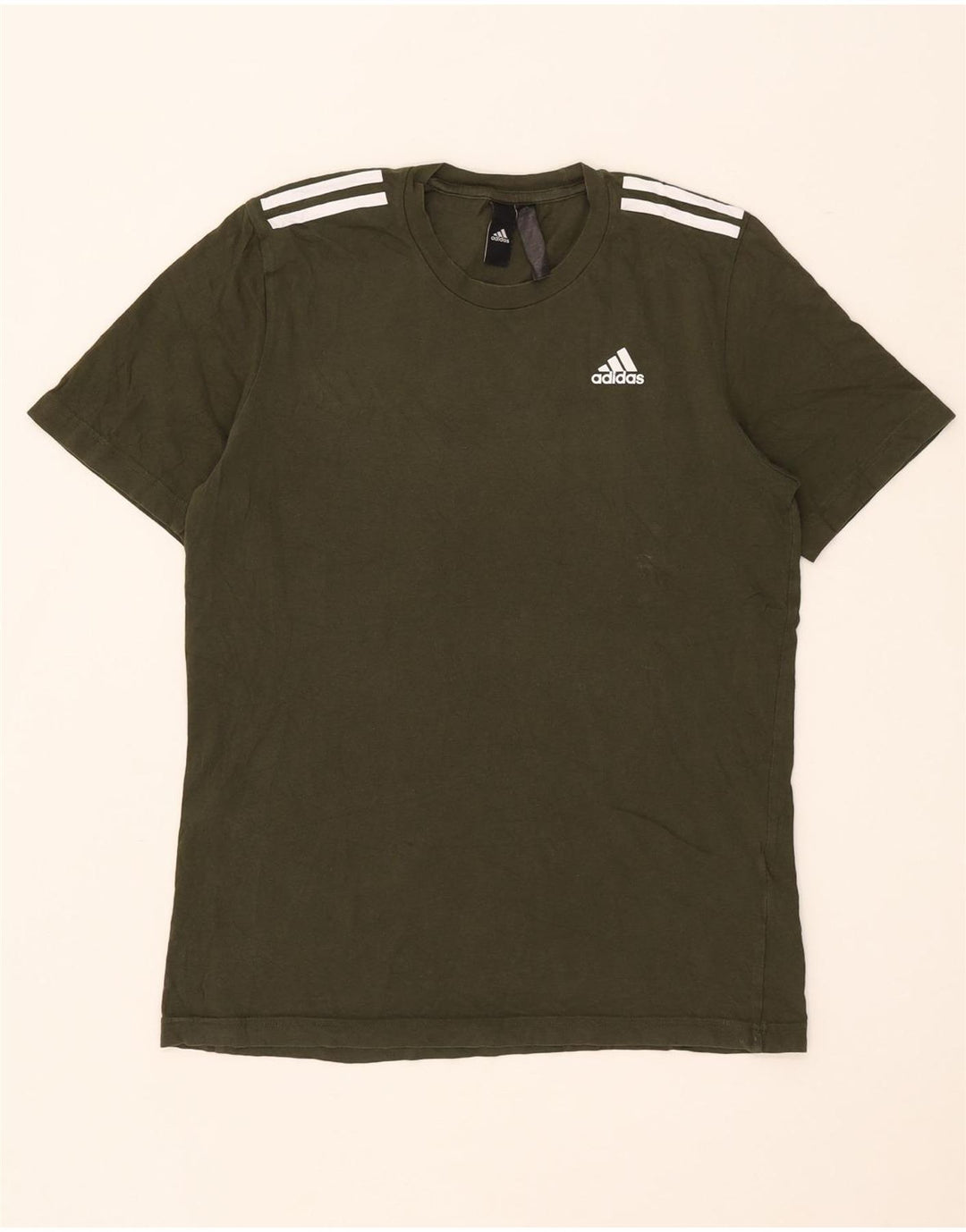 Adidas Męski T-shirt Top Mały, Bawełniany Khaki