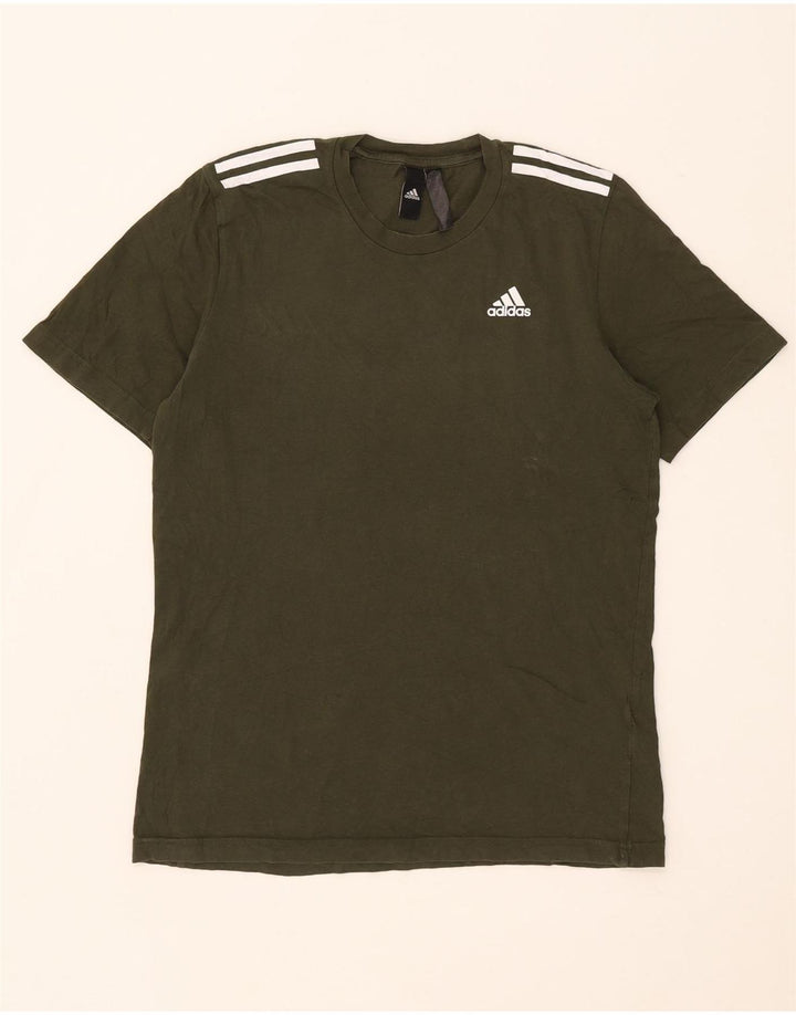 Adidas Męski T-shirt Top Mały, Bawełniany Khaki