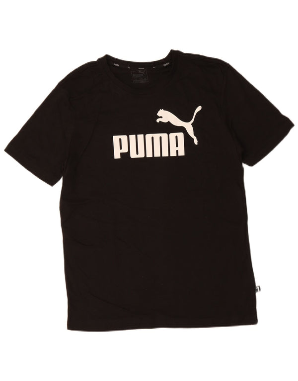 Męska koszulka z grafiką PUMA, średnia czarna bawełna