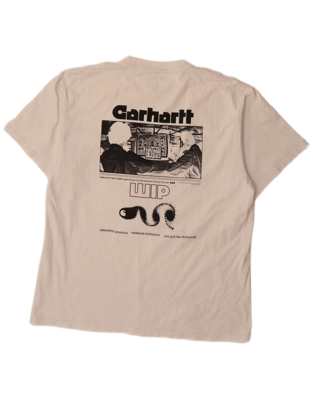 Męska koszulka z grafiką Carhartt, góra XL, biała bawełna