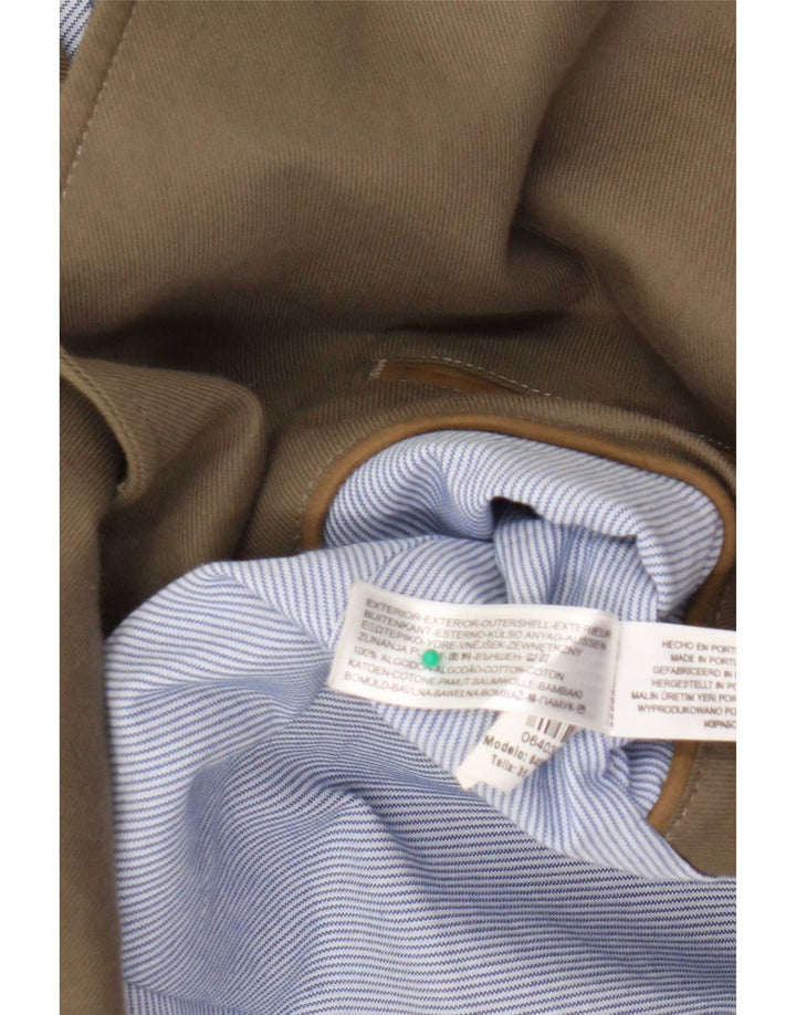 Massimo Dutti Damski płaszcz grochowy EU 36 XS, bawełniany khaki