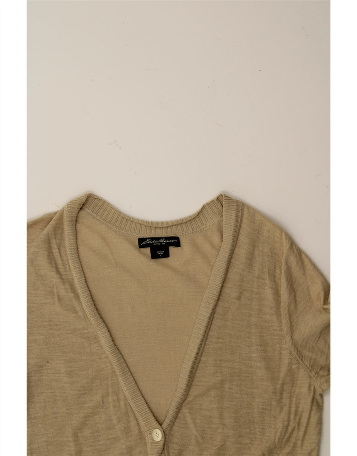 EDDIE BAUER Womens Longline Cardigan Sweater UK 16 Large Beige Vintage Eddie Bauer and Second-Hand Eddie Bauer from Messina Hembry 