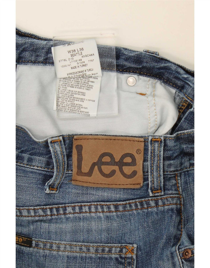 Męskie dżinsy Lee Seattle Straight W38 L30 Niebieskie bawełniane