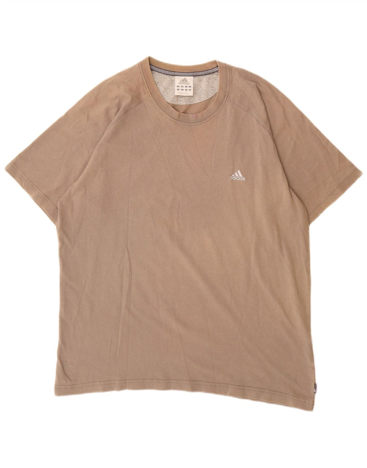 Adidas Męski T-shirt Top Duży Szary Bawełniany