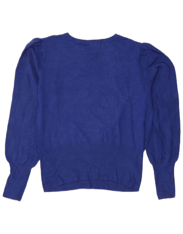 Marks & Spencer Damski sweter z dekoltem w łódkę, UK 14, średni niebieski