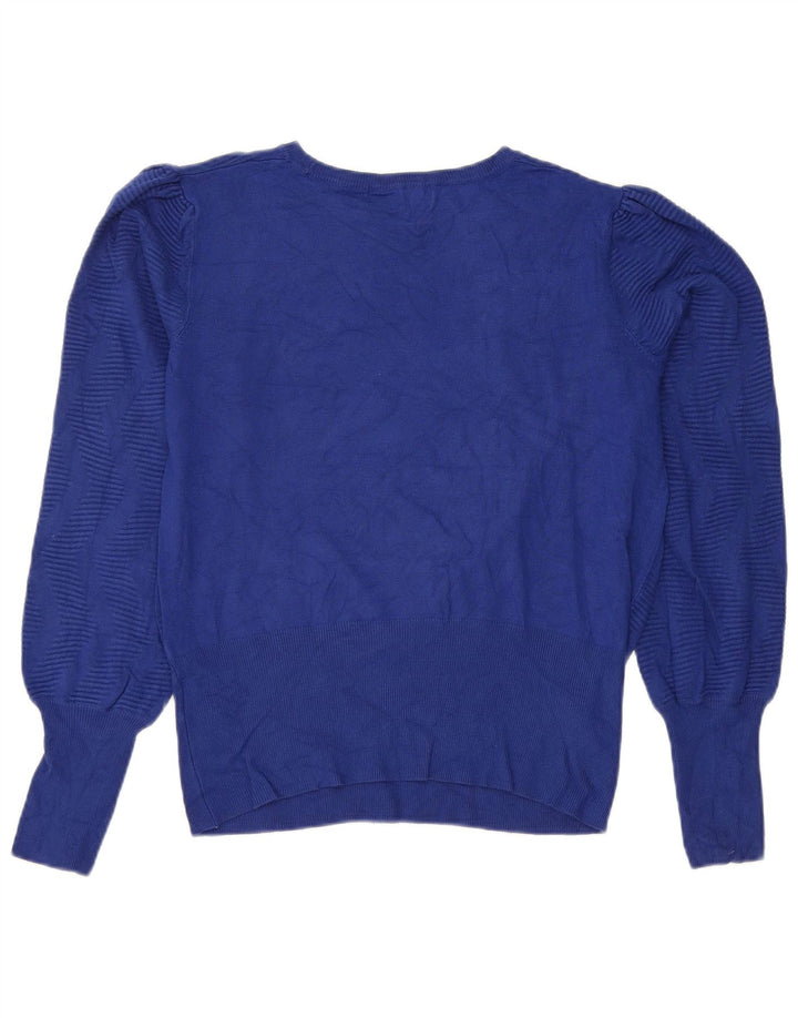 Marks & Spencer Damski sweter z dekoltem w łódkę, UK 14, średni niebieski