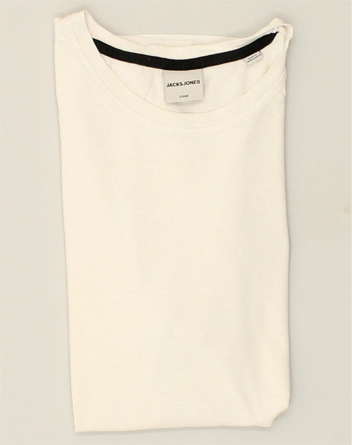 JACK & JONES Mens T-Shirt Top Medium White Cotton | Vintage Jack & Jones | Thrift | Second-Hand Jack & Jones | Used Clothing | Messina Hembry 