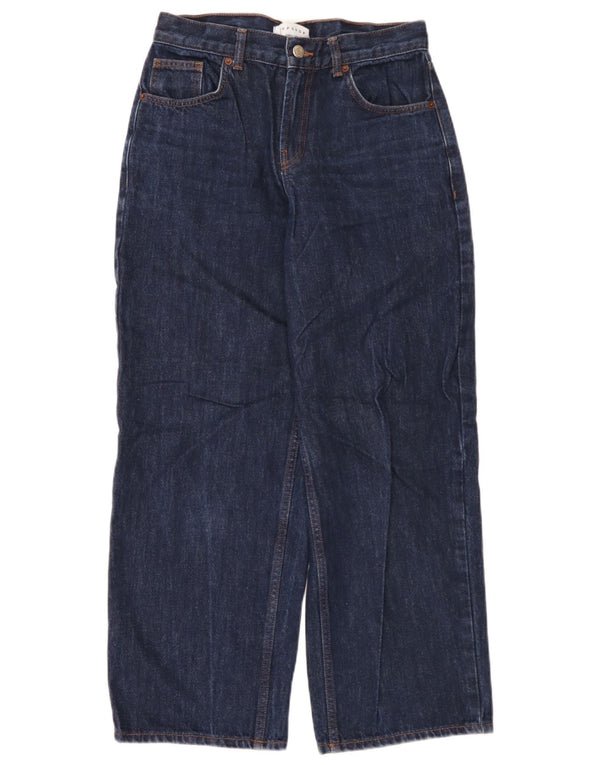 Damskie jeansy z szeroką nogawką Topshop W26 L30 Granatowe, bawełniane