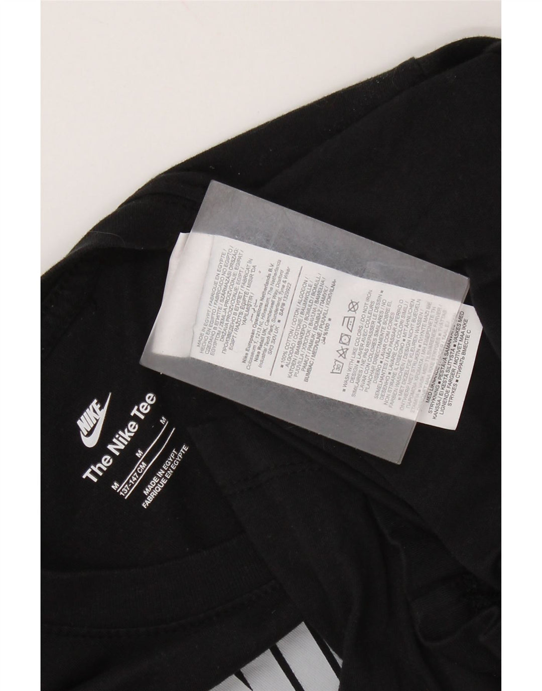 Chłopięcy T-shirt z grafiką NIKE, 10-11 lat, średni czarny, bawełniany