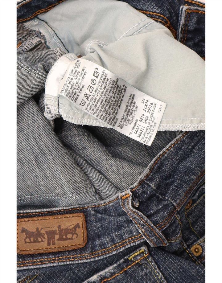 Męskie jeansy Levi's 571 Slim W31 L34 Niebieska bawełna