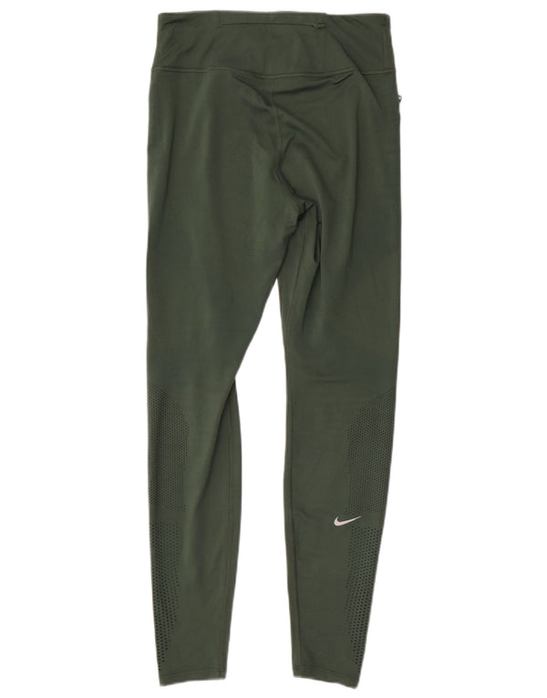 Damskie legginsy Nike Dri Fit UK 14, średni zielony poliester