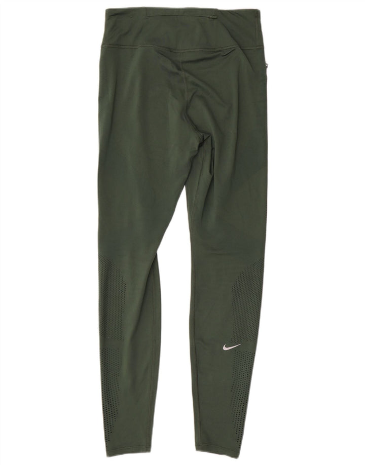 Damskie legginsy Nike Dri Fit UK 14, średni zielony poliester