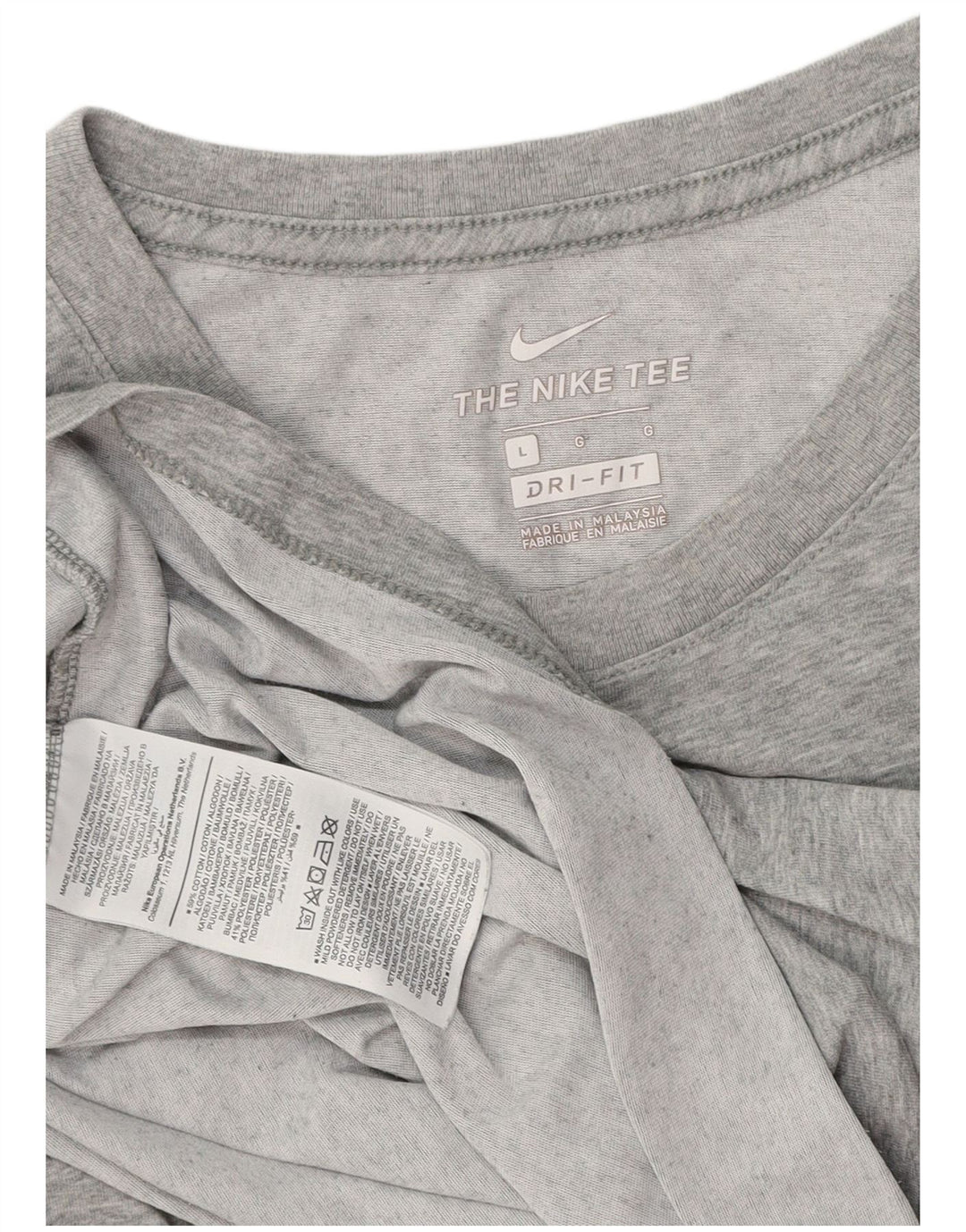Męski T-shirt Nike Dri Fit, duży, szary, bawełniany w cętki